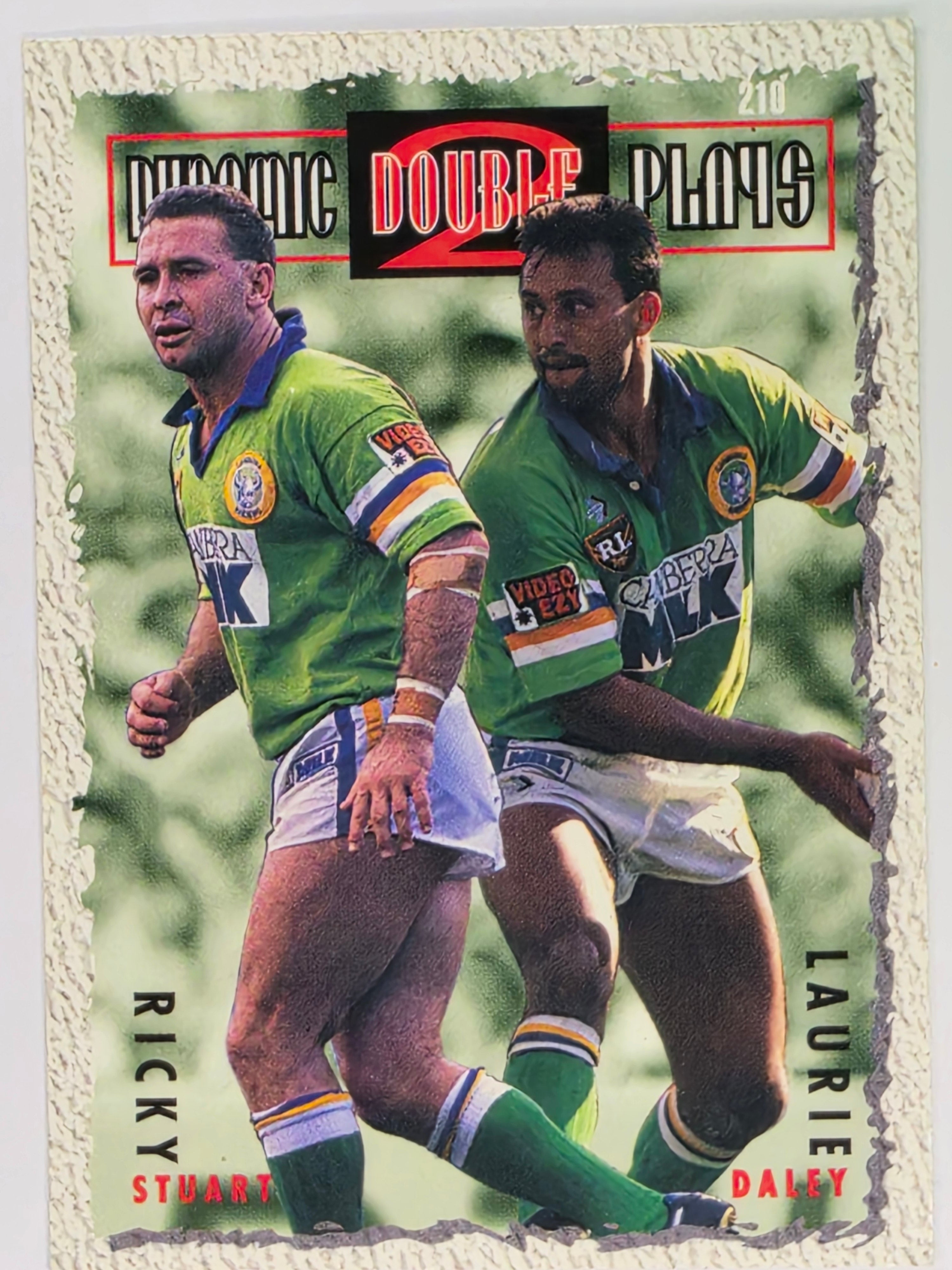 NRL 1995 Dynamic Series 2 | Base Card #210 | Laurie Daley / Ricky Stuart | Canberra Raiders