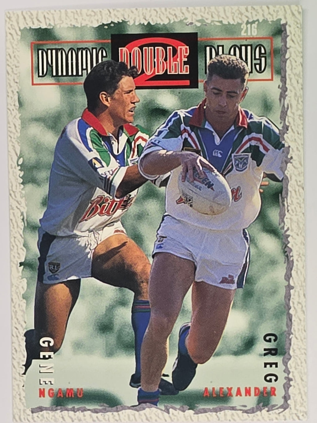 NRL 1995 Dynamic Series 2 | Base Card #216 | Gene Ngamu / Greg Alexander | Auckland Warriors