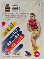 AFL 2024 Footy Stars | Base Card #8 | L. SHOLL | Adelaide Crows