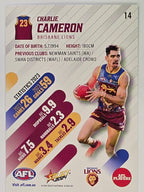 AFL 2024 Footy Stars | Base Card #14 | C. CAMERON | Brisbane Lions