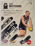 AFL 2024 Footy Stars | Base Card #30 | J. WEITERING | Carlton