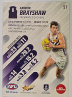 AFL 2024 Footy Stars | Base Card #51 | A. BRAYSHAW | Fremantle Dockers