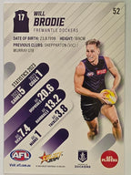 AFL 2024 Footy Stars | Base Card #52 | W. BRODIE | Fremantle Dockers