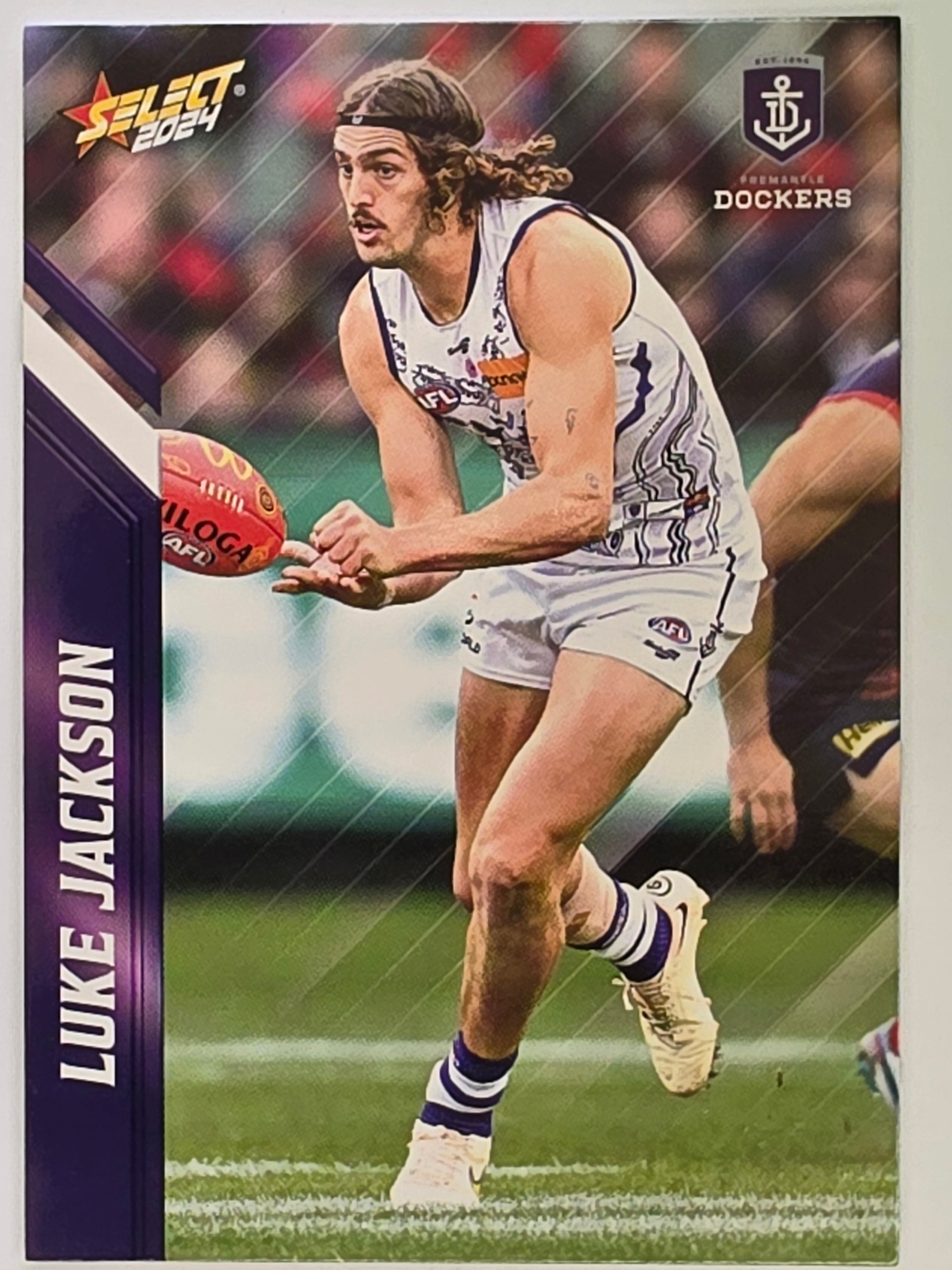 AFL 2024 Footy Stars | Base Card #55 | L. JACKSON | Fremantle Dockers