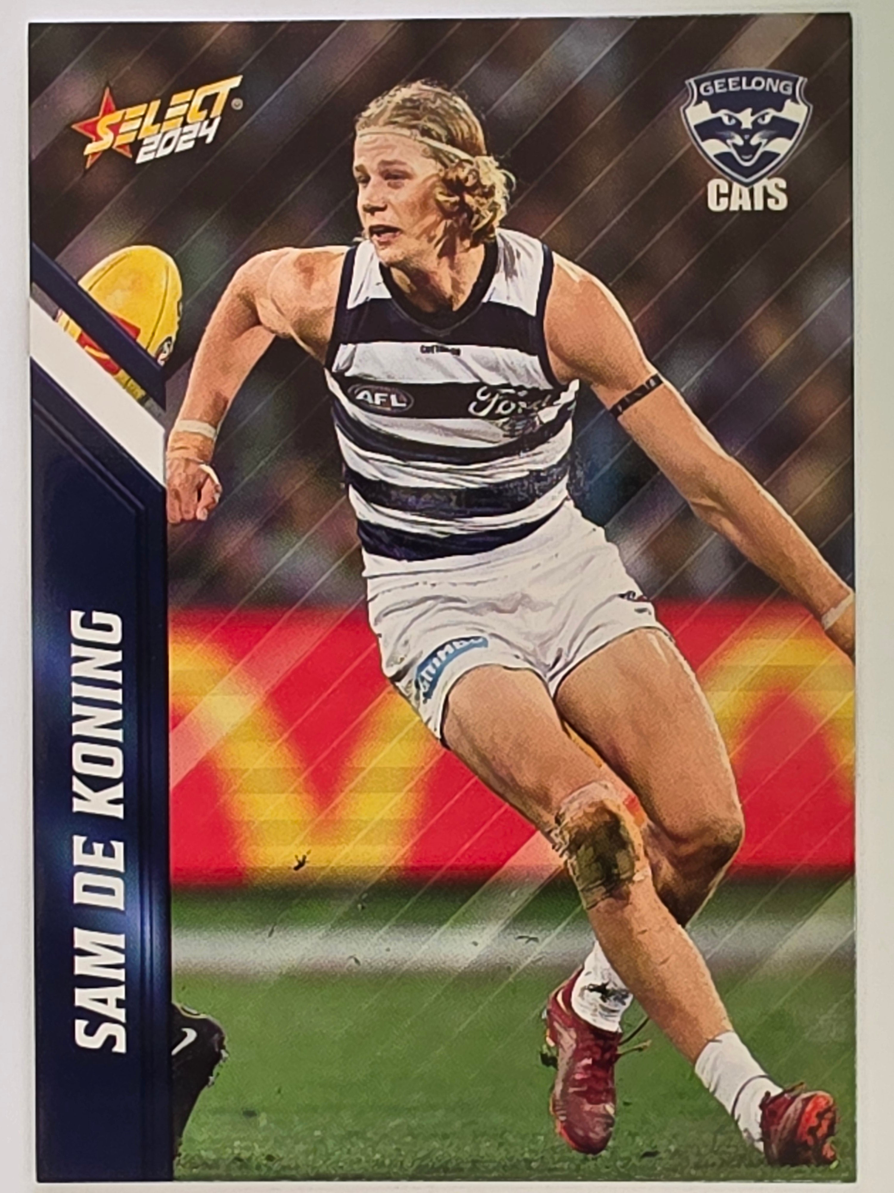 AFL 2024 Footy Stars | Base Card #64 | S. DE KONING | Geelong Cats
