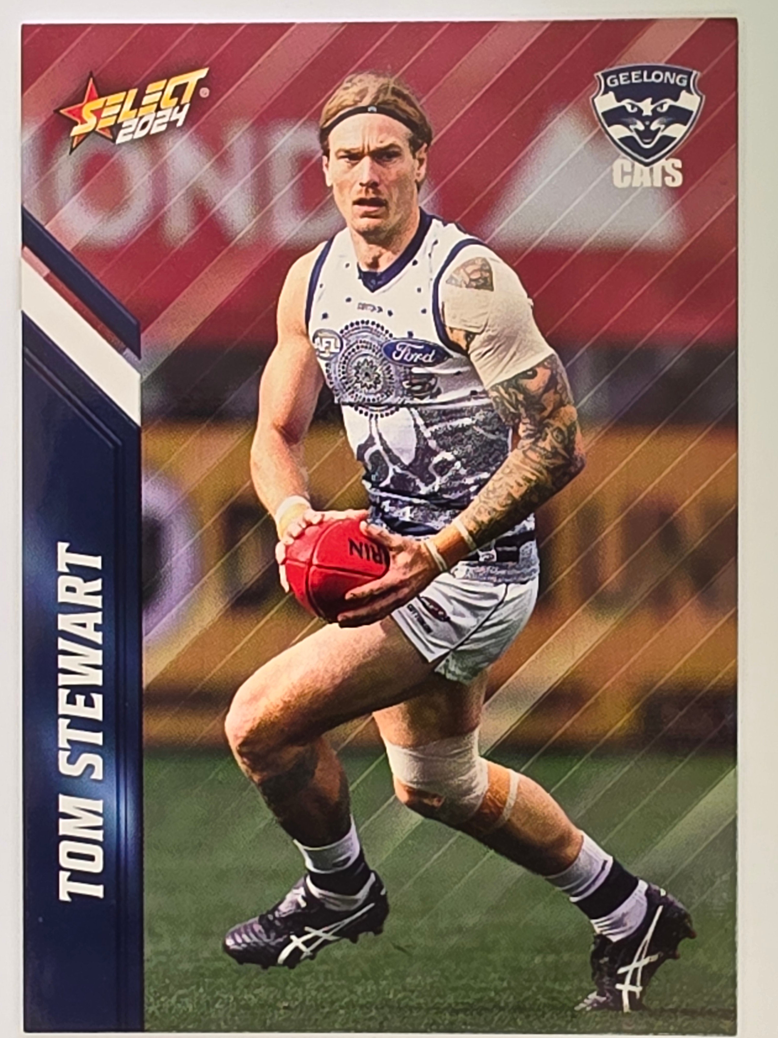 AFL 2024 Footy Stars | Base Card #70 | T. STEWART | Geelong Cats