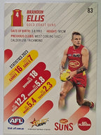 AFL 2024 Footy Stars | Base Card #83 | B. ELLIS | Gold Coast Suns
