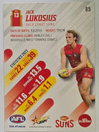 AFL 2024 Footy Stars | Base Card #85 | J. LUKOSIUS | Gold Coast Suns
