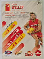 AFL 2024 Footy Stars | Base Card #89 | L. WELLER | Gold Coast Suns