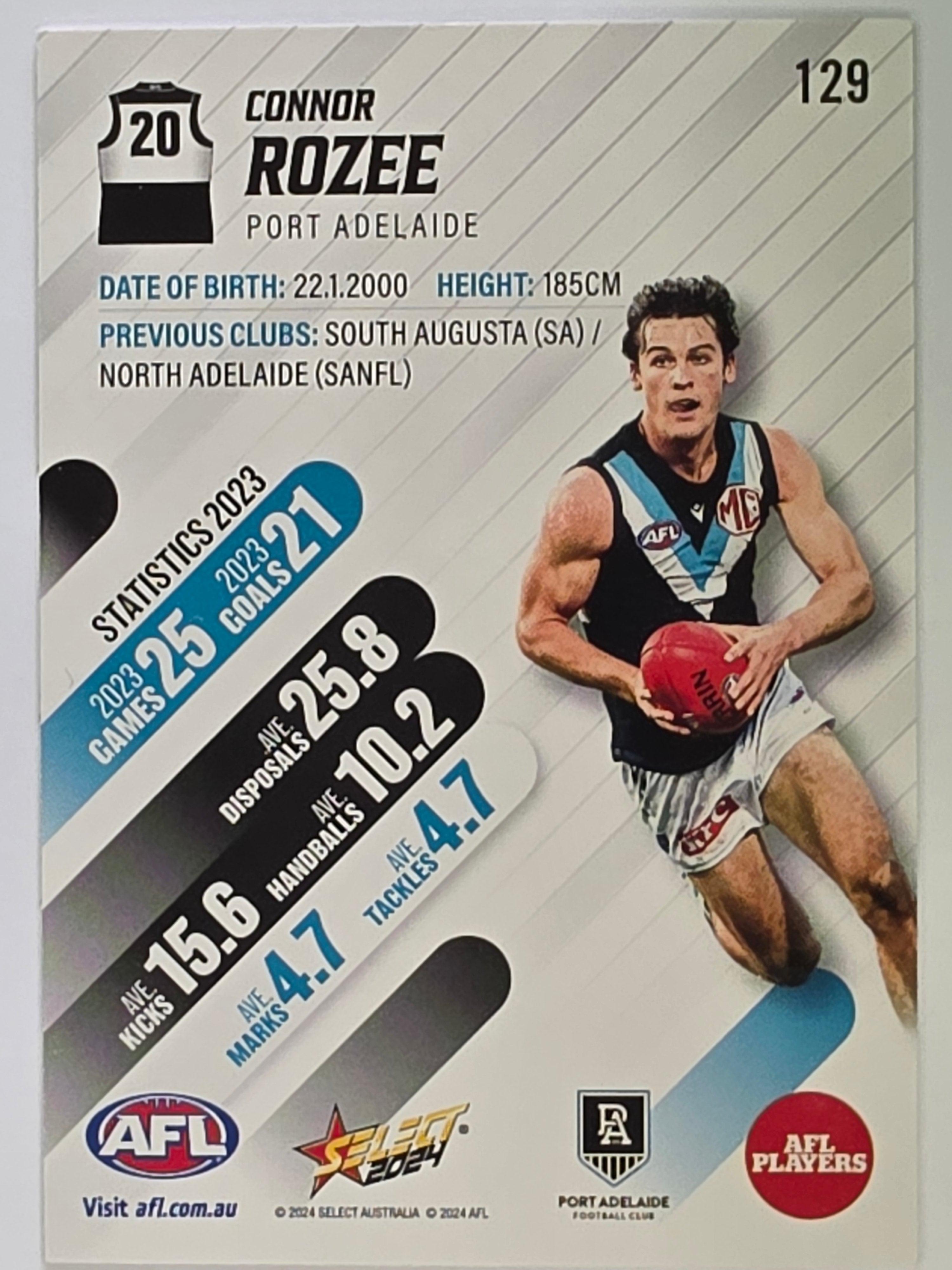 AFL 2024 Footy Stars | Base Card #129 | C. ROZEE | Port Adelaide