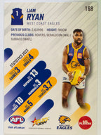 AFL 2024 Footy Stars | Base Card #168 | L. RYAN | West Coast Eagles