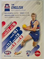 AFL 2024 Footy Stars | Base Card #173 | T. ENGLISH | Western Bulldogs