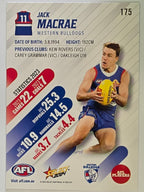 AFL 2024 Footy Stars | Base Card #175 | J. MACRAE | Western Bulldogs