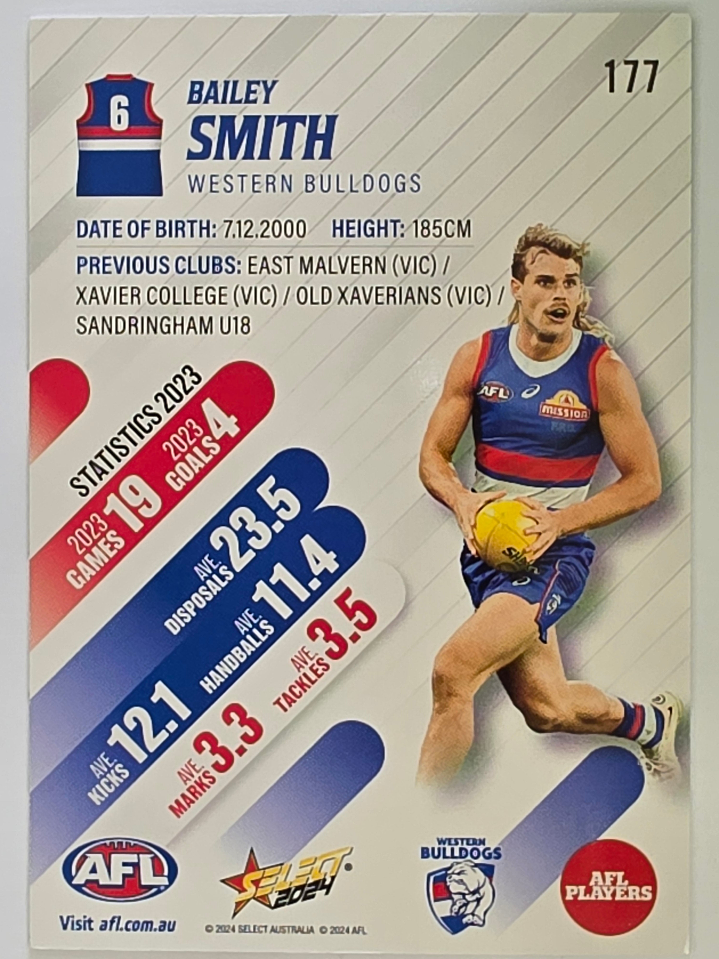 AFL 2024 Footy Stars | Base Card #177 | B. SMITH | Western Bulldogs