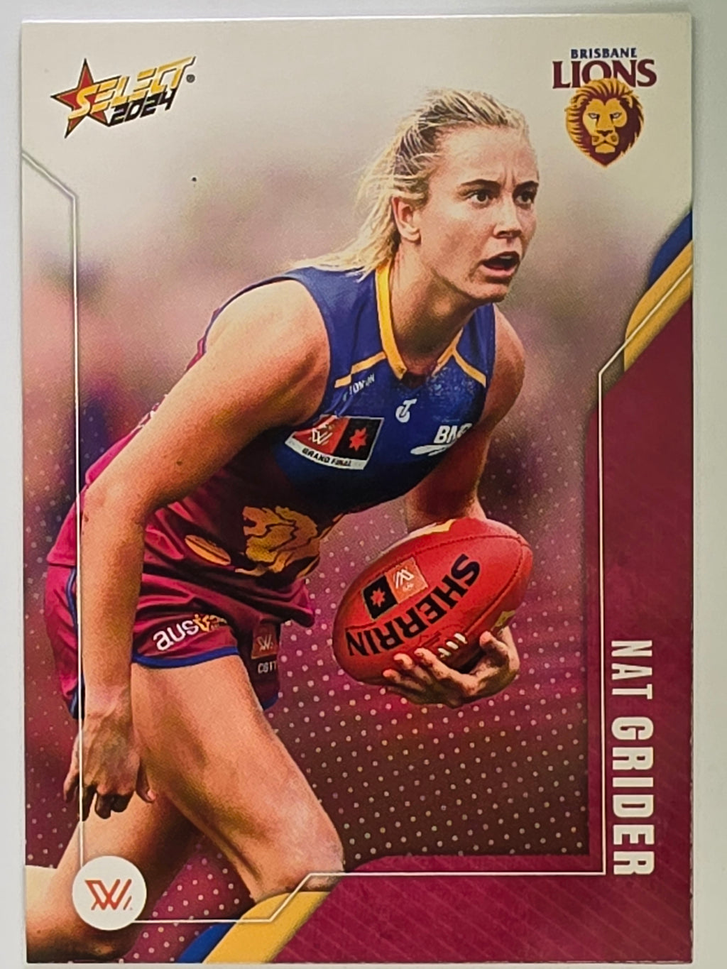 AFL 2024 Footy Stars | Base Card #185 | N. GRIDER | Brisbane Lions AFLW