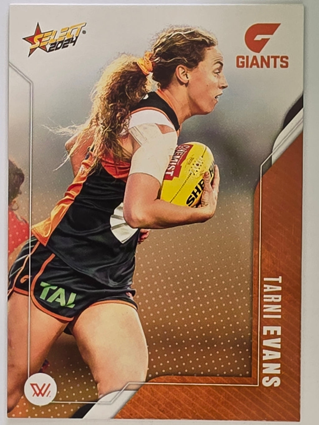 AFL 2024 Footy Stars | Base Card #202 | T. EVANS | Giants AFLW