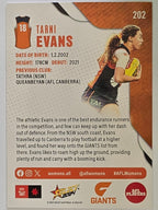 AFL 2024 Footy Stars | Base Card #202 | T. EVANS | Giants AFLW