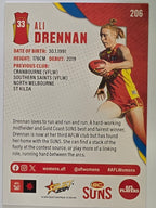 AFL 2024 Footy Stars | Base Card #206 | A. DRENNAN | Gold Coast Suns AFLW