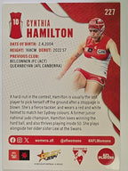 AFL 2024 Footy Stars | Base Card #227 | C. HAMILTON | Sydney Swans AFLW