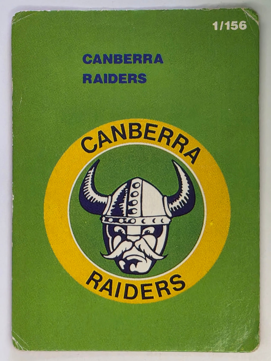 NRL 1990 Stimorol | Base Card #001 | Canberra Raiders Logo