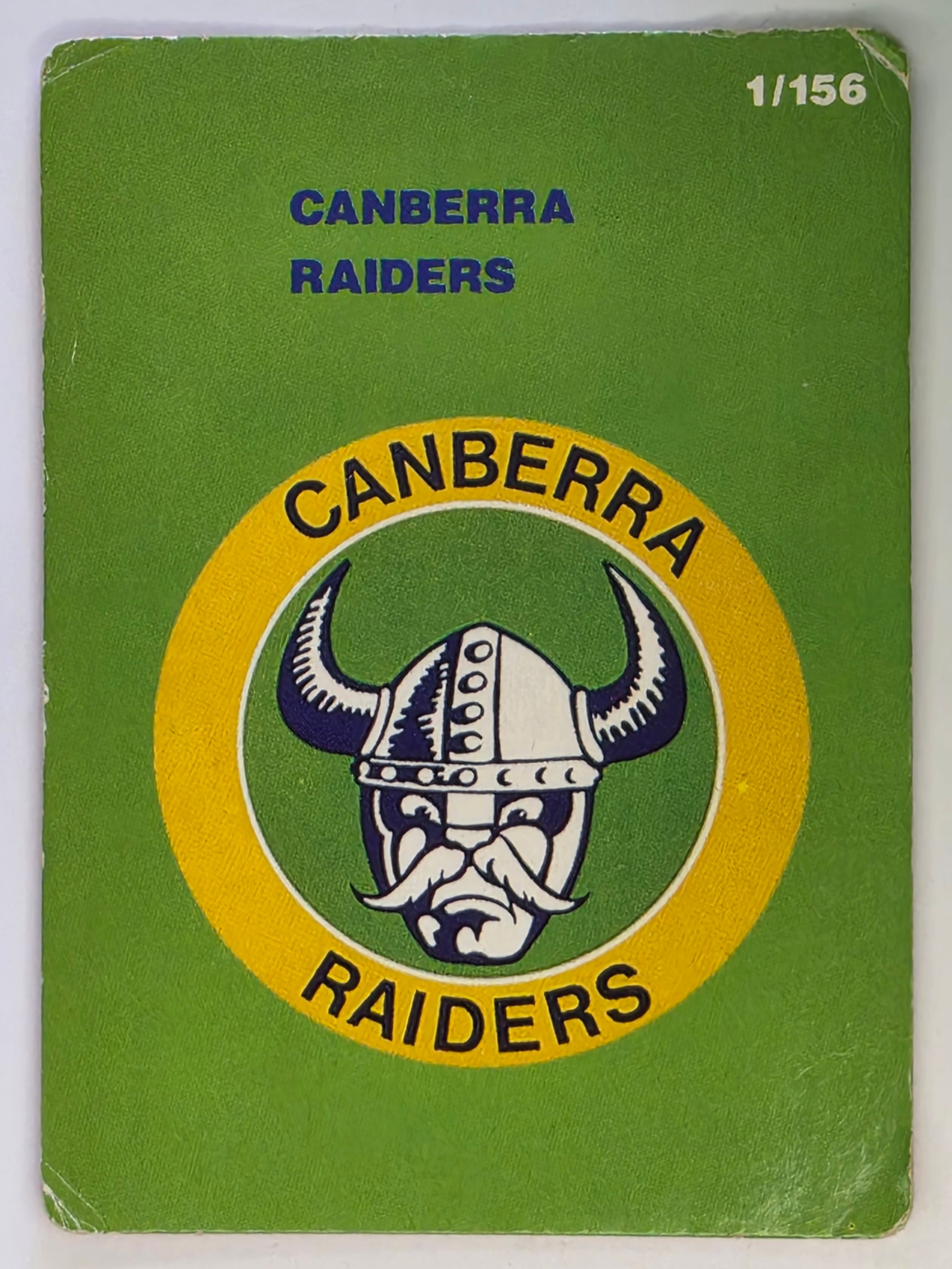 NRL 1990 Stimorol | Base Card #001 | Canberra Raiders Logo