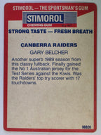 NRL 1990 Stimorol | Base Card #003 | Gary Belcher | Canberra Raiders