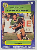 NRL 1990 Stimorol | Base Card #009 | Ricky Stuart | Canberra Raiders