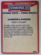 NRL 1990 Stimorol | Base Card #009 | Ricky Stuart | Canberra Raiders