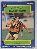 NRL 1990 Stimorol | Base Card #015 | James Grant | Balmain Tigers