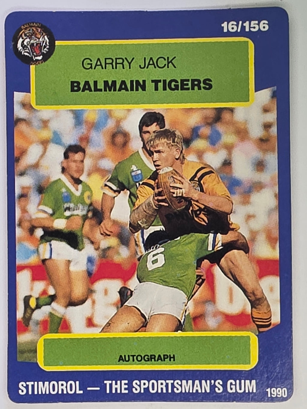 NRL 1990 Stimorol | Base Card #016 | Garry Jack | Balmain Tigers