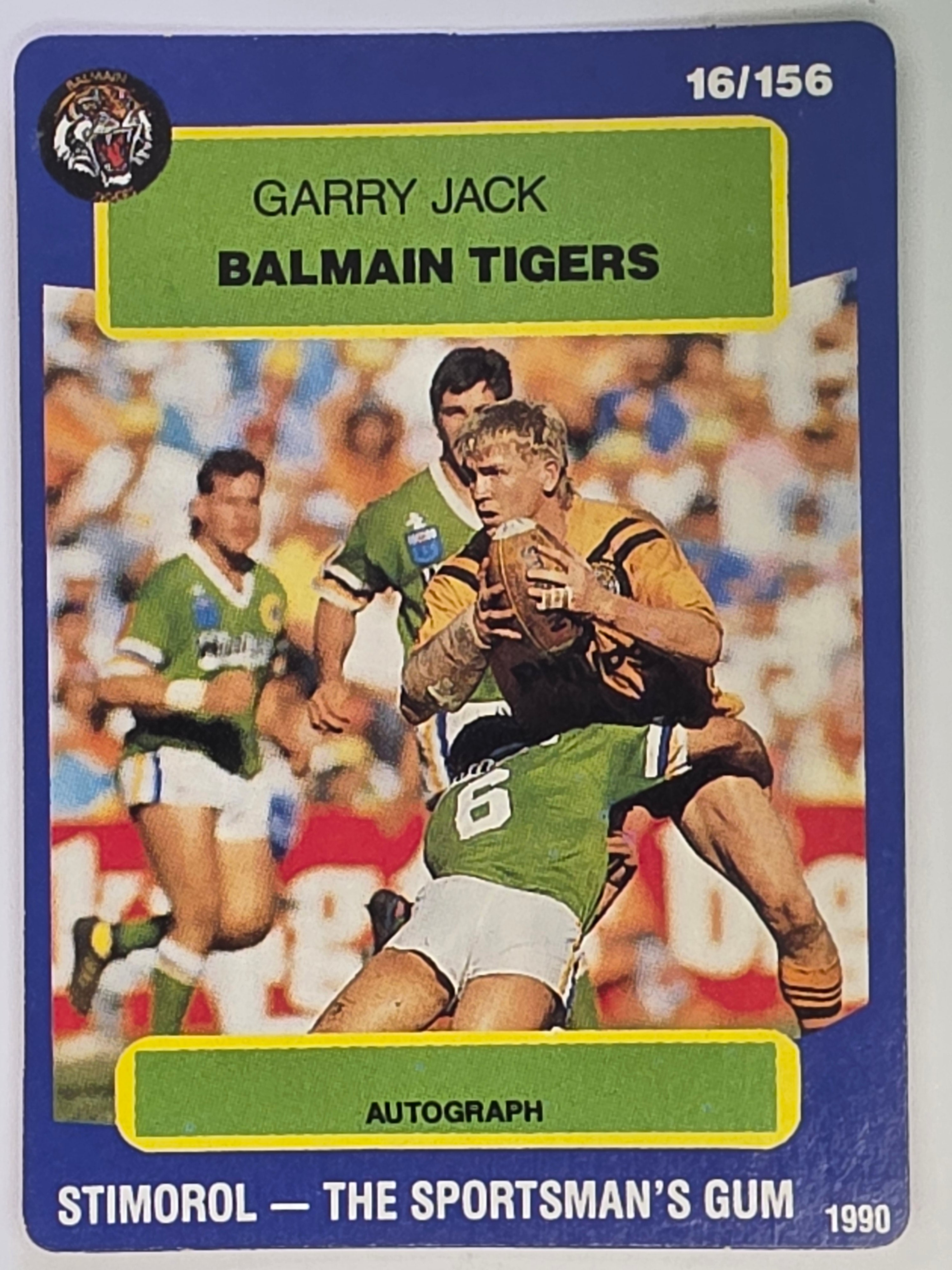 NRL 1990 Stimorol | Base Card #016 | Garry Jack | Balmain Tigers