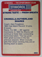NRL 1990 Stimorol | Base Card #039 | Cronulla Sutherland Sharks Logo