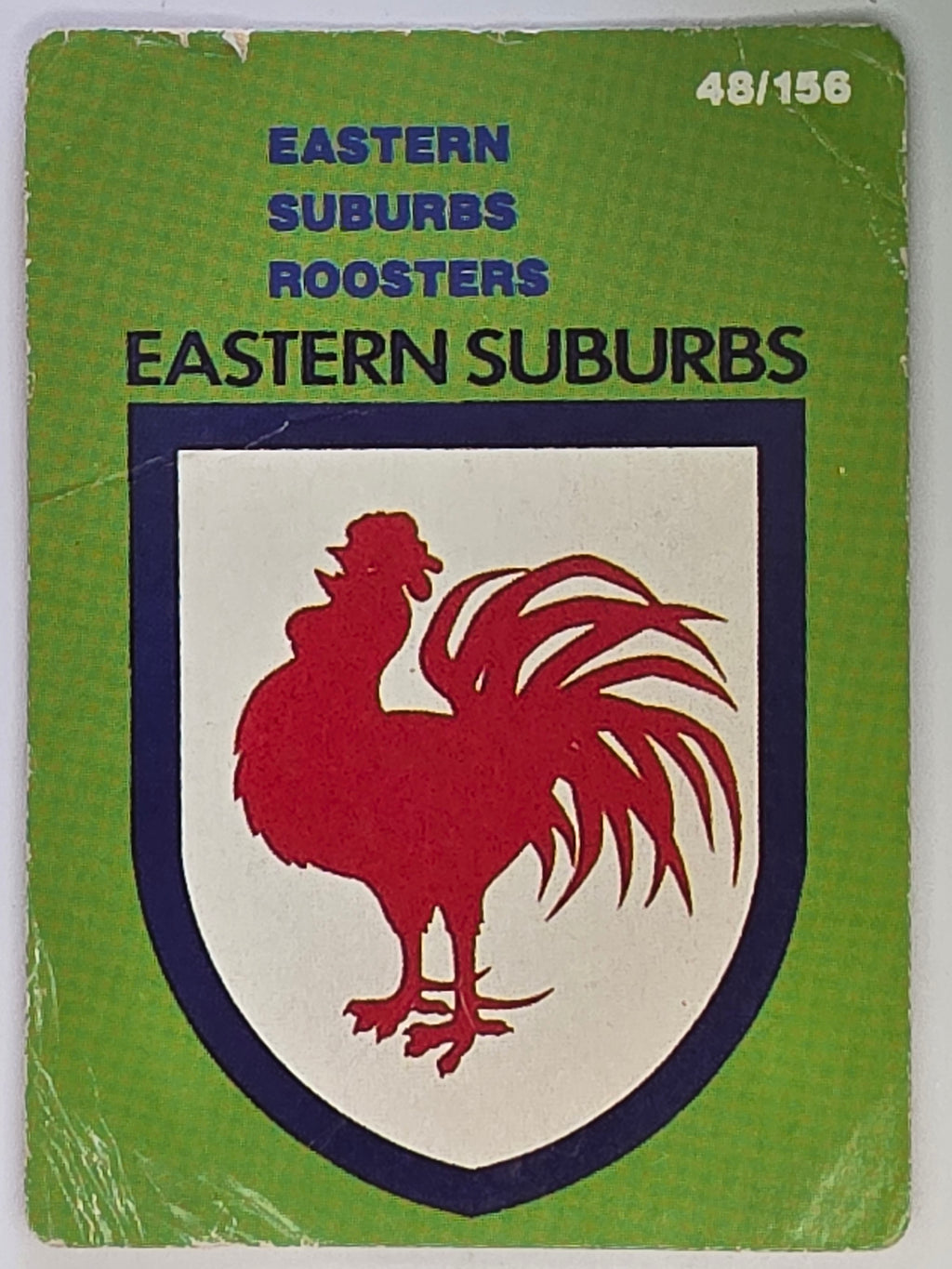 NRL 1990 Stimorol | Base Card #048 | Sydney Roosters Logo