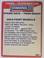 NRL 1990 Stimorol | Base Card #057 | Gold Coast Seagulls Logo