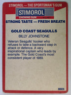 NRL 1990 Stimorol | Base Card #063 | Billy Johnstone | Gold Coast Seagulls