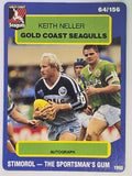 NRL 1990 Stimorol | Base Card #064 | Keith Neller | Gold Coast Seagulls
