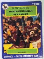 NRL 1990 Stimorol | Base Card #076 | Glenn Bourne | Manly Warringah Sea Eagles