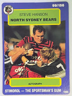 NRL 1990 Stimorol | Base Card #099 | Steve Hanson | North Sydney Bears