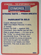 NRL 1990 Stimorol | Base Card #103 | Parramatta Eels Logo