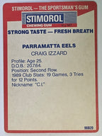 NRL 1990 Stimorol | Base Card #108 | Craig Izzard | Parramatta Eels