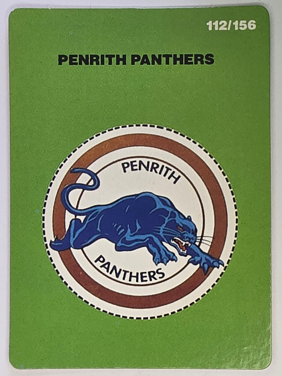 NRL 1990 Stimorol | Base Card #112 | Penrith Panthers Logo