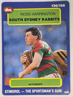 NRL 1990 Stimorol | Base Card #136 | Ross Harrington | South Sydney Rabbitohs