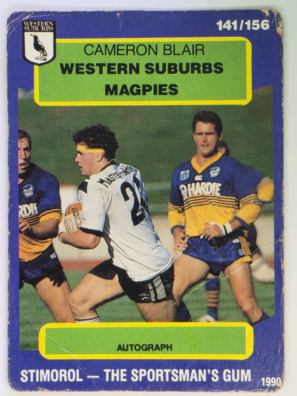 NRL 1990 Stimorol | Base Card #141 | Cameron Blair | Western Suburbs Magpies