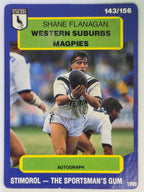 NRL 1990 Stimorol | Base Card #143 | Shane Flanagan | Western Suburbs Magpies
