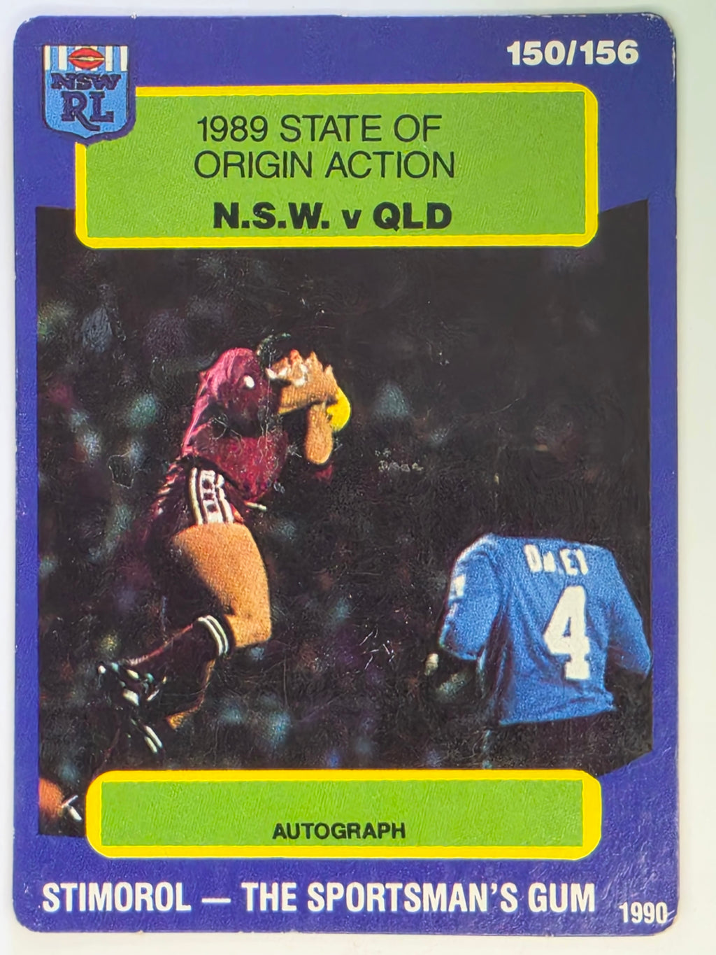 NRL 1990 Stimorol | Base Card #150 | 1989 State of Origin