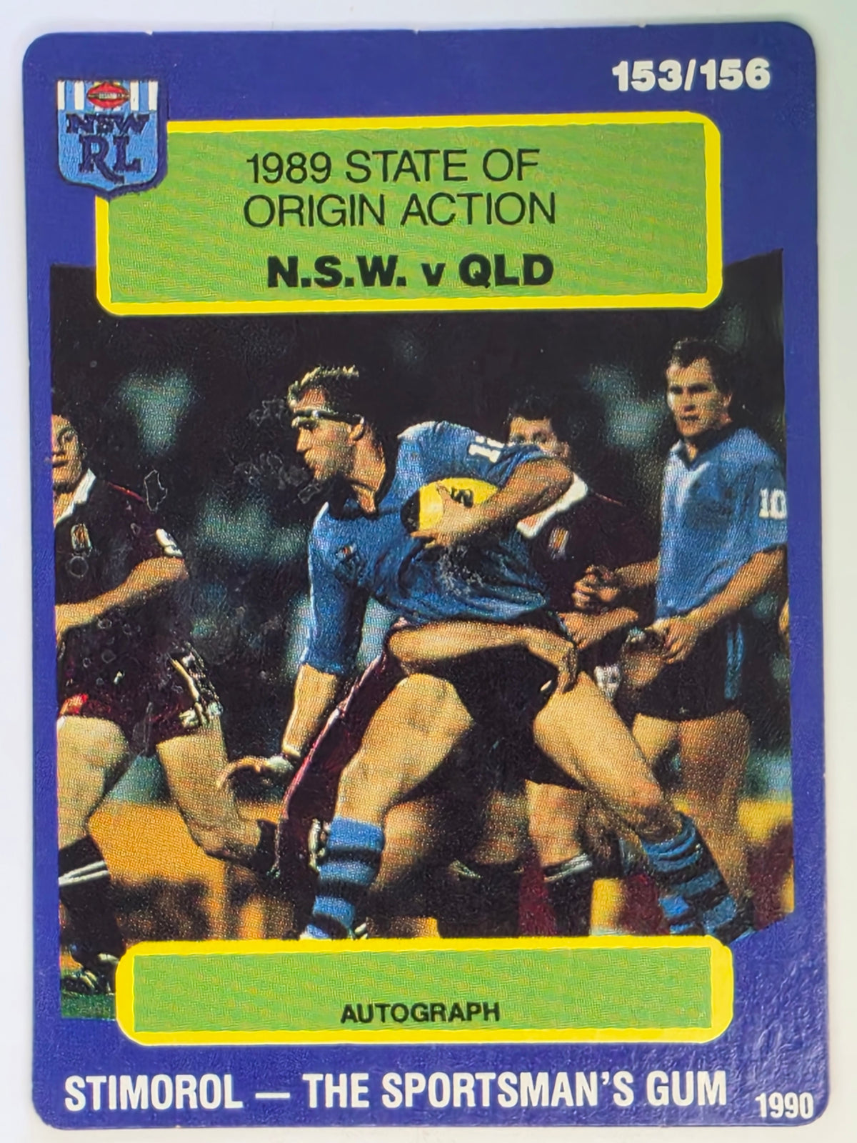 NRL 1990 Stimorol | Base Card #153 | 1989 State of Origin