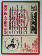 NRL 1991 Stimorol | Base Card #033 | Manly Warringah Sea Eagles Logo