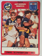 NRL 1991 Stimorol | Base Card #073 | Matt Goodwin | Parramatta Eels