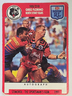 NRL 1991 Stimorol | Base Card #103 | Greg Florimo | North Sydney Bears