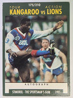 NRL 1991 Stimorol | Base Card #175 | Tour Action Kangaroo vs Lions